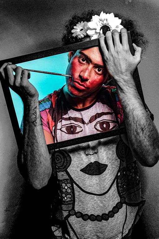 Ensaio fotográfico artístico Frida Kahlo | Processo Terapêutico Retrato da Alma | cliente Guilherme Guimarães | Fotógrafa Cláudia de Sousa Fonseca | Espaço Amora